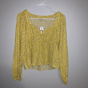 american eagle flowy blouse top